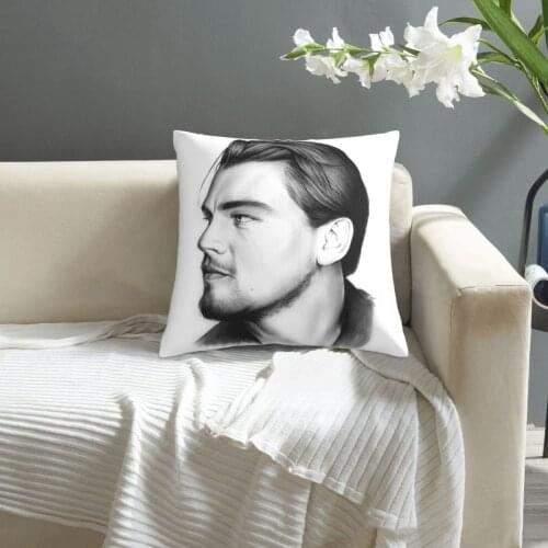 Leonardo Dicaprio pattern print Cushion Cover Decorative Pillowcase Chair Seat Square Car Pillow Cover Home Living Textile