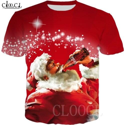 Christmas Cola T Shirt Mens Women Pullovers 3D Print Tshirt Oversized Summer Harajuku T-shirt Short Sleeve Xmas Tees Sweatshirt