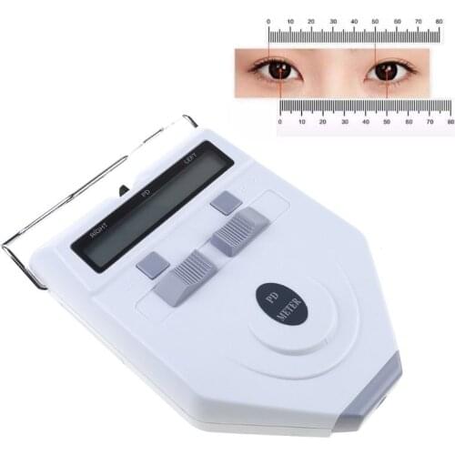 Digital LCD Pupilometer Optical PD Ruler 45-82mm Pupil Meter Visual Compensation Interpupillary Tester Scale Optometry