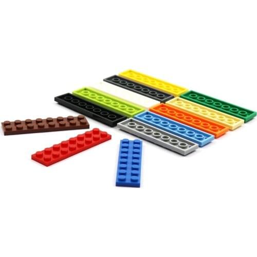 Safety Building Blocks Bricks Plate 2 x 8 MOC Bulk Parts Plate 3034 City Build Child Toys Fast Shipping 50pcs/lot