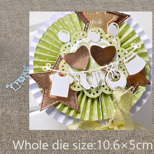 XLDesign Craft Metal Cutting Die Stencil baby clothes strip decoration Scrapbook Paper Card Craft Album DIY Embossing Die Cuts
