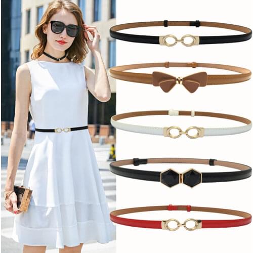 Fashion woman waist belt thin Adjust belts Slimming belts for dress women red luxury female casual leather belt riem waistbands