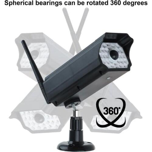 Solar Power Dummy Camera Security Waterproof Fake Camera Outdoor Indoor Bullet LED Light Monitor Anti-Theft Home Induction Lamp