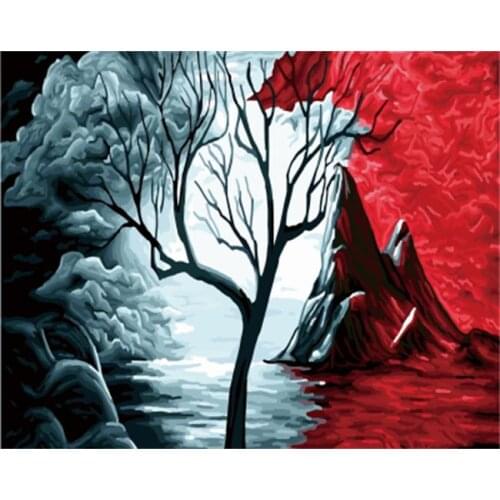 PAINTBOY Framed DIY Oil Painting By Numbers Of Landscape Home Decoration For Living Room Home Decor Wall Art