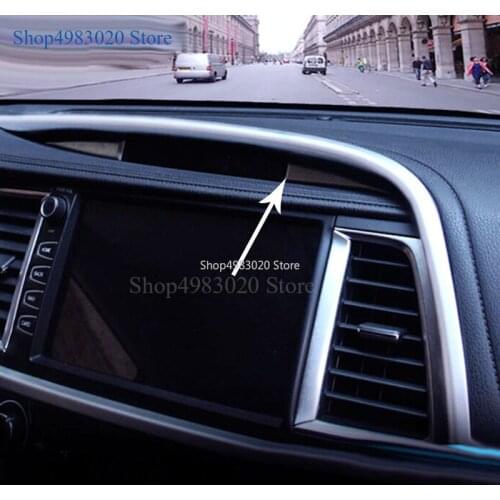 For Toyota Highlander 2018 2019 car sticker styling Middle Console Central control navigation air-condition trim frame 1pcs