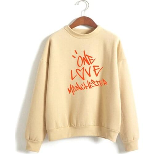 2021 NEW hot shopping Ariana Grande Same item womens Sweatshirt printed letter ONE LOVE MANCHESTER winter casual hoodies