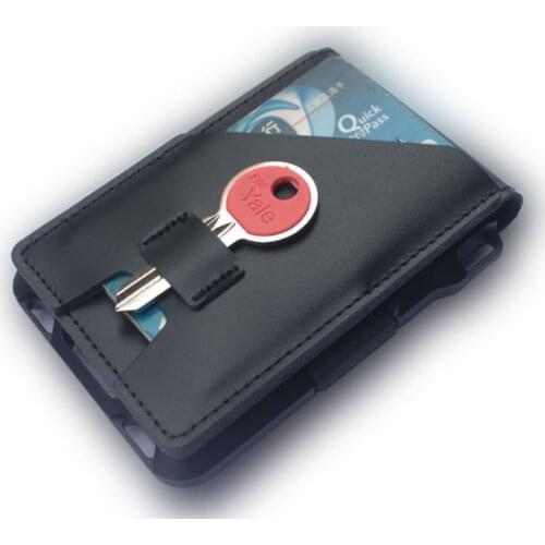 New Anti Rfid Aluminium Metal Wallets for Men Women ID Bank Credit Card Holders Key Money Bag Male Genuine Leather Magic Wallet