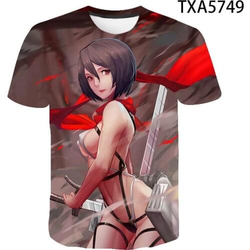 Attack On Titan Cartoon 3D T Shirts Casual Boy Girl Kids Fashion Streetwear Printed T-shirt Men Women Children Cool Tops Tee