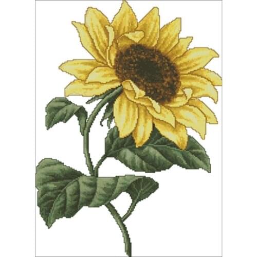A sunflower patterns Counted Cross Stitch 11CT 14CT 18CT DIY Chinese Cross Stitch Kits Embroidery Needlework Sets
