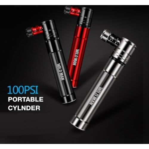 Portable Bike Pump Mini Compressor Nozzle Adapter Ultra Light 100 Psi Tire Inflator Accessories Fit Presta Schrader Inflatable