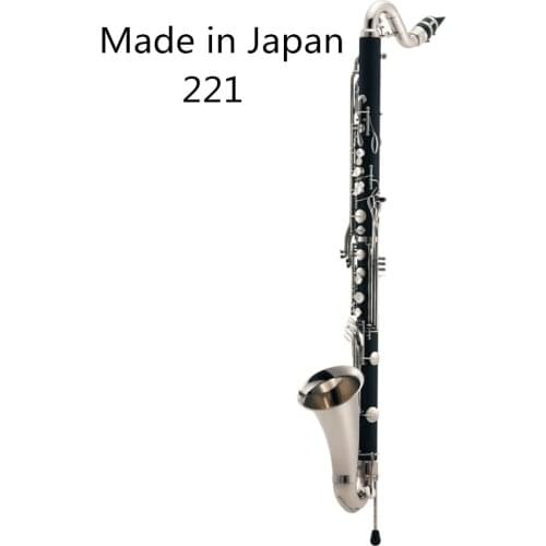 Made in Japan 221 gümüş kaplama tuşları bas klarnet Bb ayar klarnet yüksek kaliteli bakalit enstrüman kılıf ücretsiz kargo