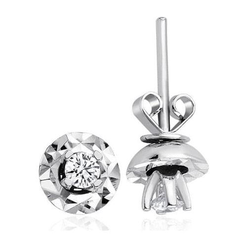 Symbol Gold 0.18 Carat Diamond Solitaire Earring Piece Jewelry Rope Chain Charm Earring Jacket Bead Figure For Women