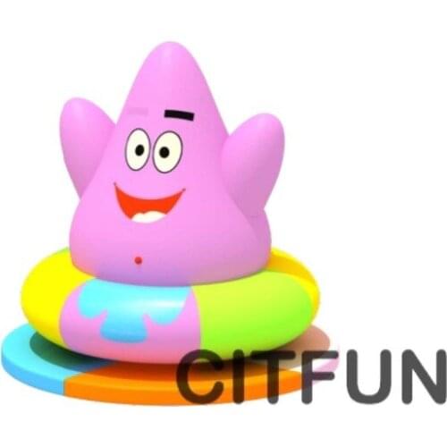 Sports Center soft indoor playground;electric Pink Starfish round soft rides SD-001B