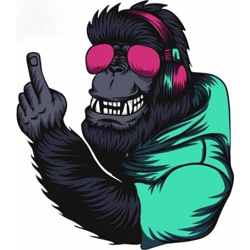 Gorilla Motorcycle Car Stickers Windshield Decal Fashion Decals Creative Occlusion Scratch for JDM SUV High Quality KK Vinyl PVC