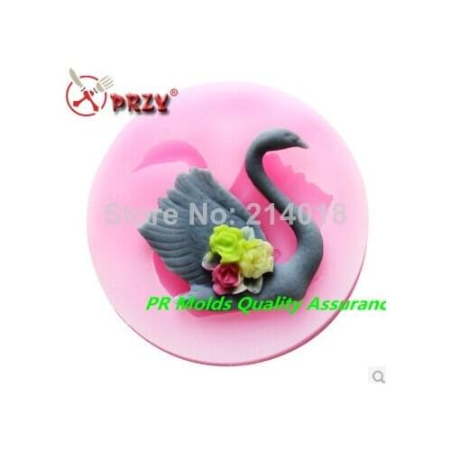 The swan modelling fondant molds wholesale chocolate silicon mold fondant Cake decoration mold No.si408