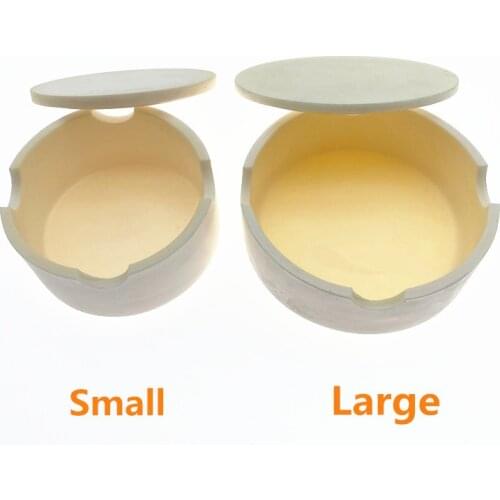 Dental Crucible Dental Lab CAD crucible for zirconia crowns sintered crucible with cover round shape holding beads in oven