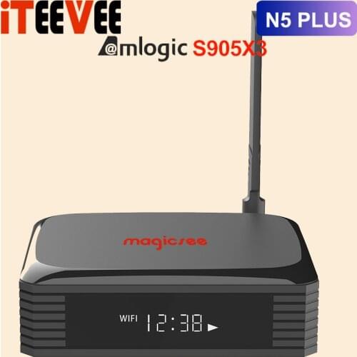 1PC Magicsee N5 Plus S905X3 Android 9.0 TV BOX 4G Ram 64G Rom 2.4/5G Dual WiFi Ethernet BT 4.0 Smart Box 8K HDR Set Top Box
