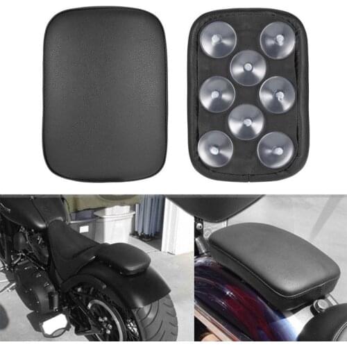 Universal Motorcycle Rear Passenger Cushion Pillion Seat Pad Suction Cups For Harley Dyna Sportster Softail Bobber Chopper