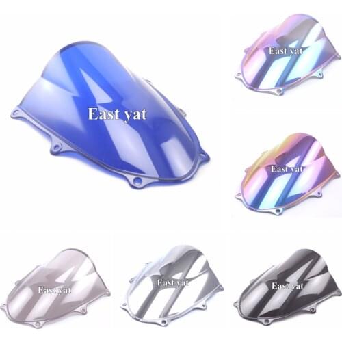 For GSXR1000 K17 GSXR 1000 2017 2018 Motorcycle Double Bubble Windshield WindScreen Screen Black 17 18
