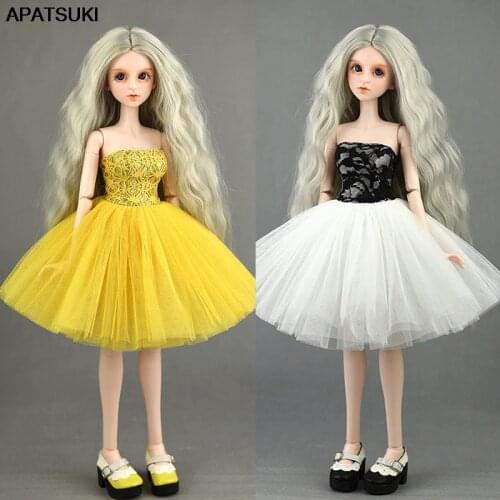 1PC Off Shoulder Princess Dress for 1/4 XINYI SD Doll Outfits Clothes Formal Gown Ballet Dresses for 1:4 BJD Dolls Accessories