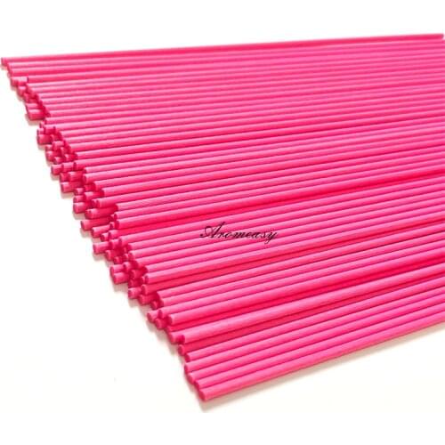 1000/2000pcs Purifying Air Aroma Diffuser 22cmx3mm Peach Pink Fiber Reed Sticks Home Fragrance Decoration Rattan Fiber Sticks