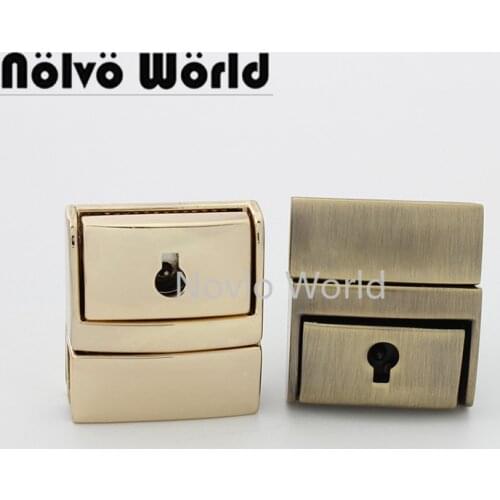 2-10 pieces 2 Colors 30X33mm Women Bag Truck Locks In Key Clasps Closure DIY Metal Buckle Hardware Accessories