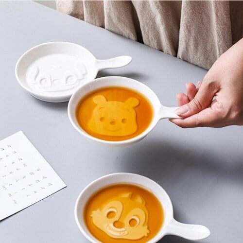 2021 Cartoon Ceramic Soy Sauce Dish Seasoning Sauce Dish Cup Ceramic Plate Small Dish Plates Mustard Sushi Vinegar Soy Dish