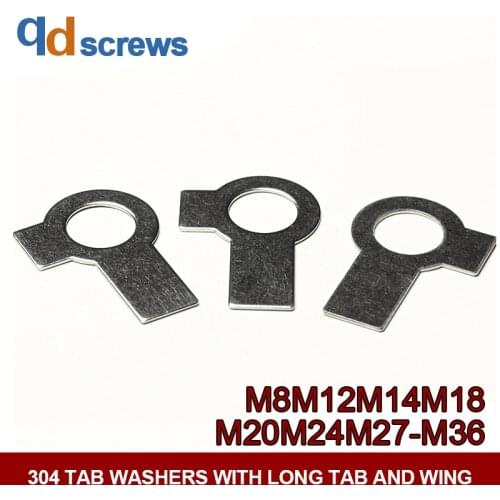 304 M8M12M14M18M20M24M27M30M36 stainless steel Tab Washers With Long Tab And Wing double ear stop washer DIN463