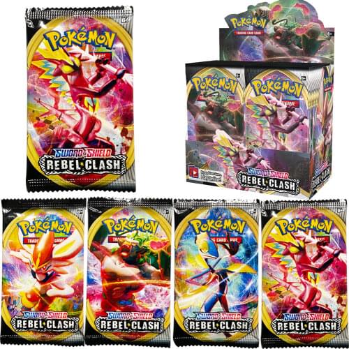 324/360Pcs ReBel Clash Pokemon Cards English French Evolutions VIVID VOLTAGE Booster Collectible Trading Card Game Children Toy