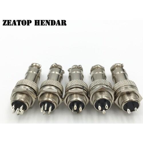 40Set GX12 XLR 2 3 4 5 6 Pin Male Female Diameter 12mm Wire Panel Connector Circular Connector Aviation Socket Plug