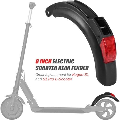 8 Inch Electric Scooter Rear Fender Safety Warning Light Mudguard Lamp LED Brake Red Tail Light for Kugoo