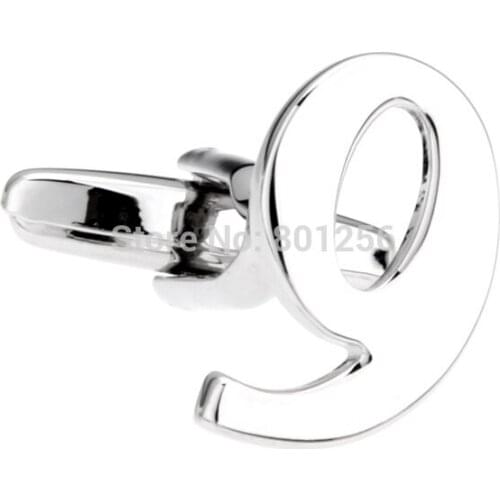Promotion!! Number Silver Colour Fashion Arabic Numerals Style 0-9 Copper Material Cuff Links