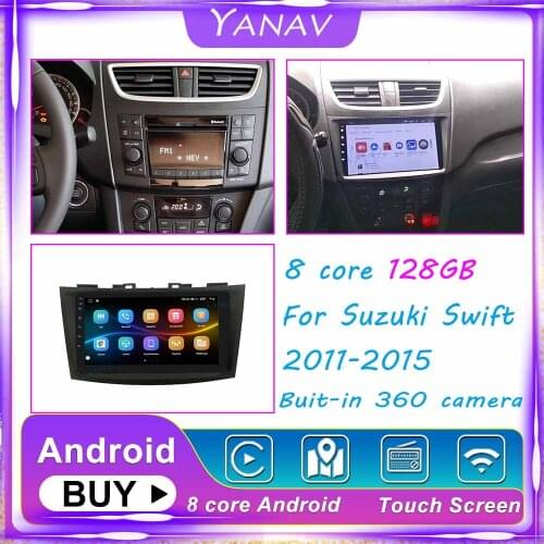 128G Android Car Radio multimedia GPS Navigation head unit For Suzuki Swift 2011-2015 auto Stereo Video Receiver tape recorder