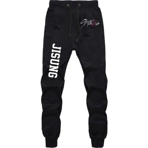 Stray Kids Men Pants Mens Joggers Streatwear Sweatpants Fashion Fitness Gyms Pants Hip Hop Trousers Autumn Winter Harem Pants
