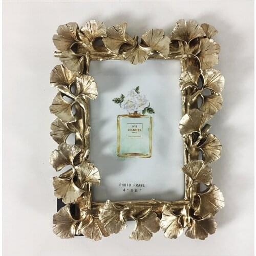 Decor Flower Luxury Photo Frame Table Display Gold Art Photo Frames Picture Family Porta Retrato Para Foto Picture Frames BW50XK