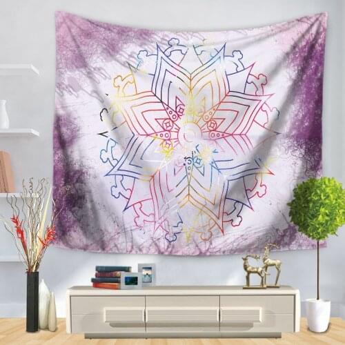 Home Decorative Wall Hanging Carpet Tapestry Rectangle Bedspread Gradient Color Mandala Floral Geometric Pattern GT1253