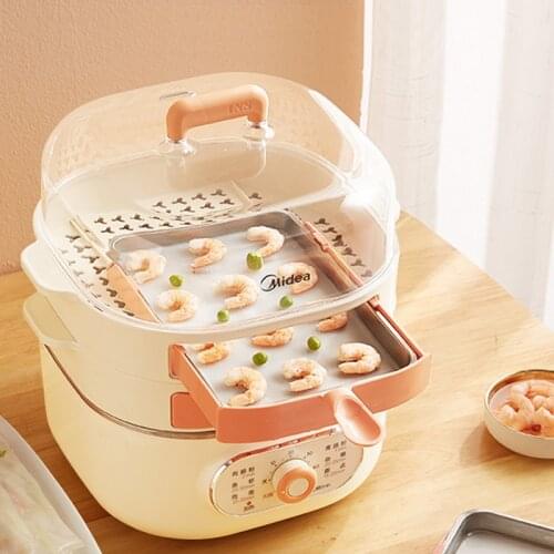 2 Layers Drawer Type Electronic Steamer Roll Food Noodle Steamer Mini Home Breakfast Machine Multi-function Electric Steamer