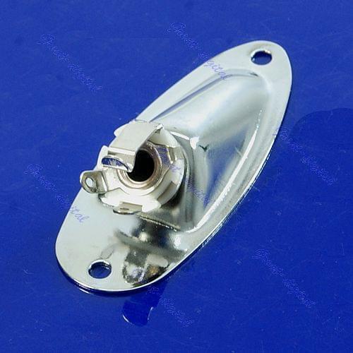 Chrome Boat Output Loaded Jack Plate Socket for fender Strat Guitars 77HC