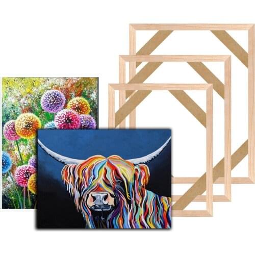Canvas Oil Painting Wood Frame Diamond Painting Wooden Frame For DIY Canvas Picture Photo Frame Bar Oil Painting Wall Art