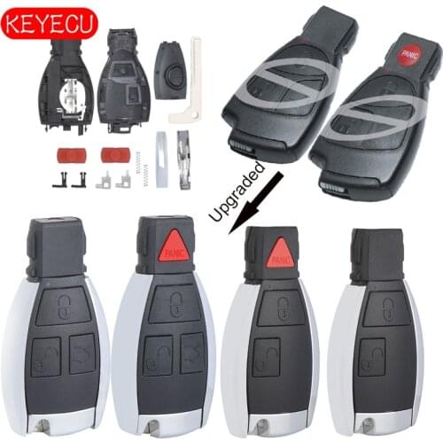 KEYECU Upgraded Modified Smart Remote Key Shell Case Fob for Mercedes-Benz CLS C E S W124 W202