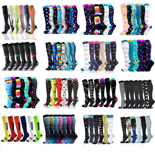 Compression Stockings Socks Men Women Best Nurses For Medical Edema Diabetes Varicose Veins Breathable Knee High Stockings