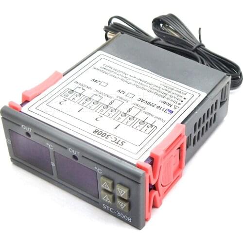 Computer Digital Display Intelligent Double Control Electronic Thermosta Display Temperature Adjustable Thermostat Switch Meter