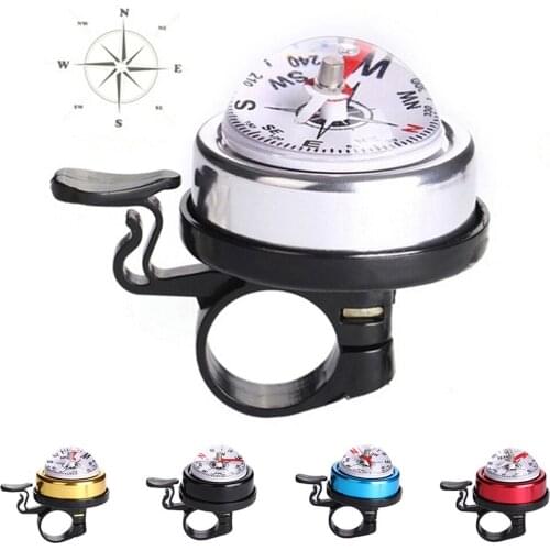 Creative Compass Decoration Bicycle Ring Bell Outdoor Road Mountain Bike Handlebar Horn Bell Safety Drive Cycling Bell Alarm