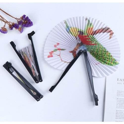 Summer Handheld Fan Chinese Folding Hand Fan Printed Paper Decorative Gift