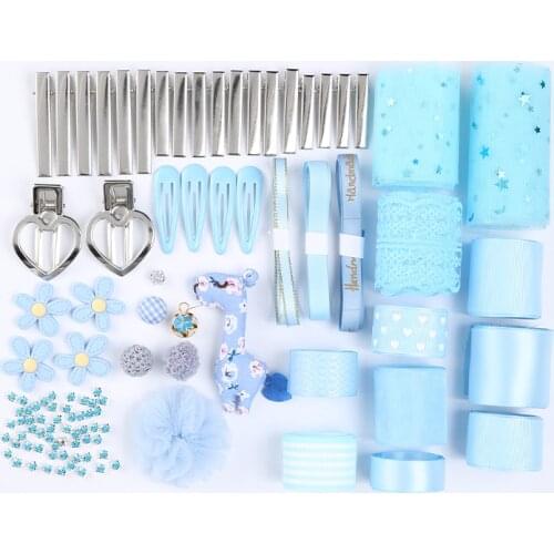 Crafts Satin/Grosgrain/Organza Ribbon Set DIY Handicraft Hair Clip Bow Mixed Ribbon Handmade Materials Accessories