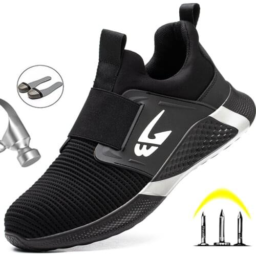Indestructible Shoes Men Steel Toe Cap Work Safety Boots Safety Shoes Men Boots Work Shoes Lightweight Security Shoes Men
