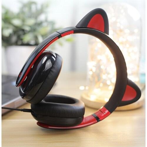 New Korean style Censi Moecen Cat ears Bluetooth Wireless headset girl Comic hifi stereo over ear music gaming headphone