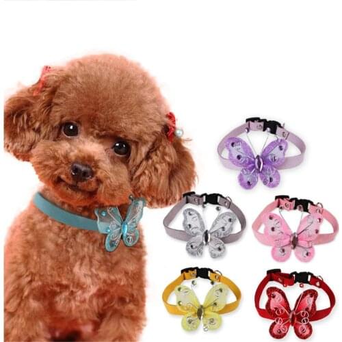 Pet Small Fresh Bow Collar Pets Butterfly Handmade Collar Cat Dog Neck Decorative Accessories For Small Medium Dogs Jewelry
