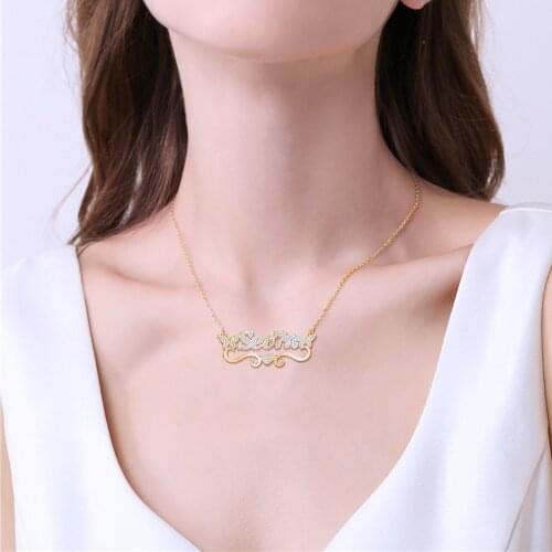 Custom Name Pendant Necklace White Stone Name Necklace Personalized Name Butterfly Necklace Jewelry gift