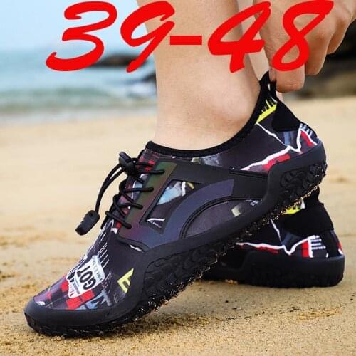 Swimming Shoes Beach Water Sneakers Lovers Outdoor Fishing Walking Bicycle Surf Upstream Quick-Drying Aqua Light Sports Shoes 46